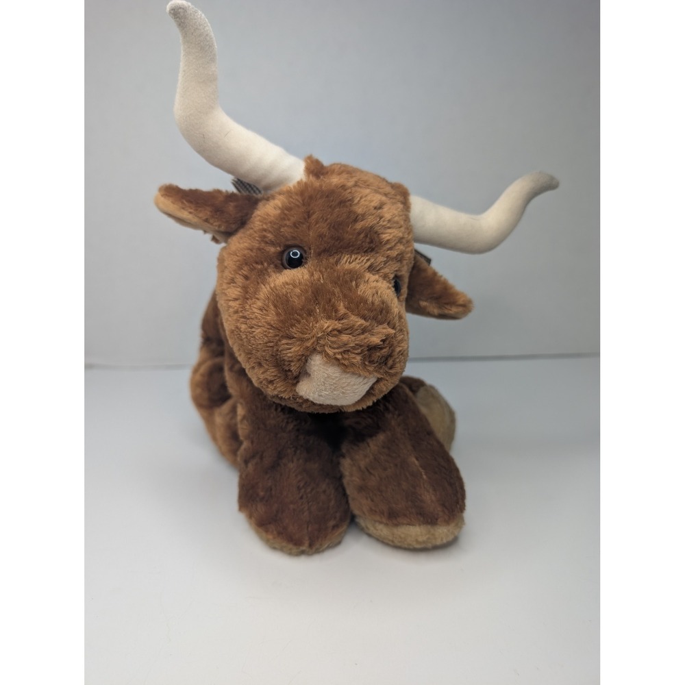 Flip Flops Extremely Relaxed Animals Longhorn Bull Plush Brown Stuffed Animal
